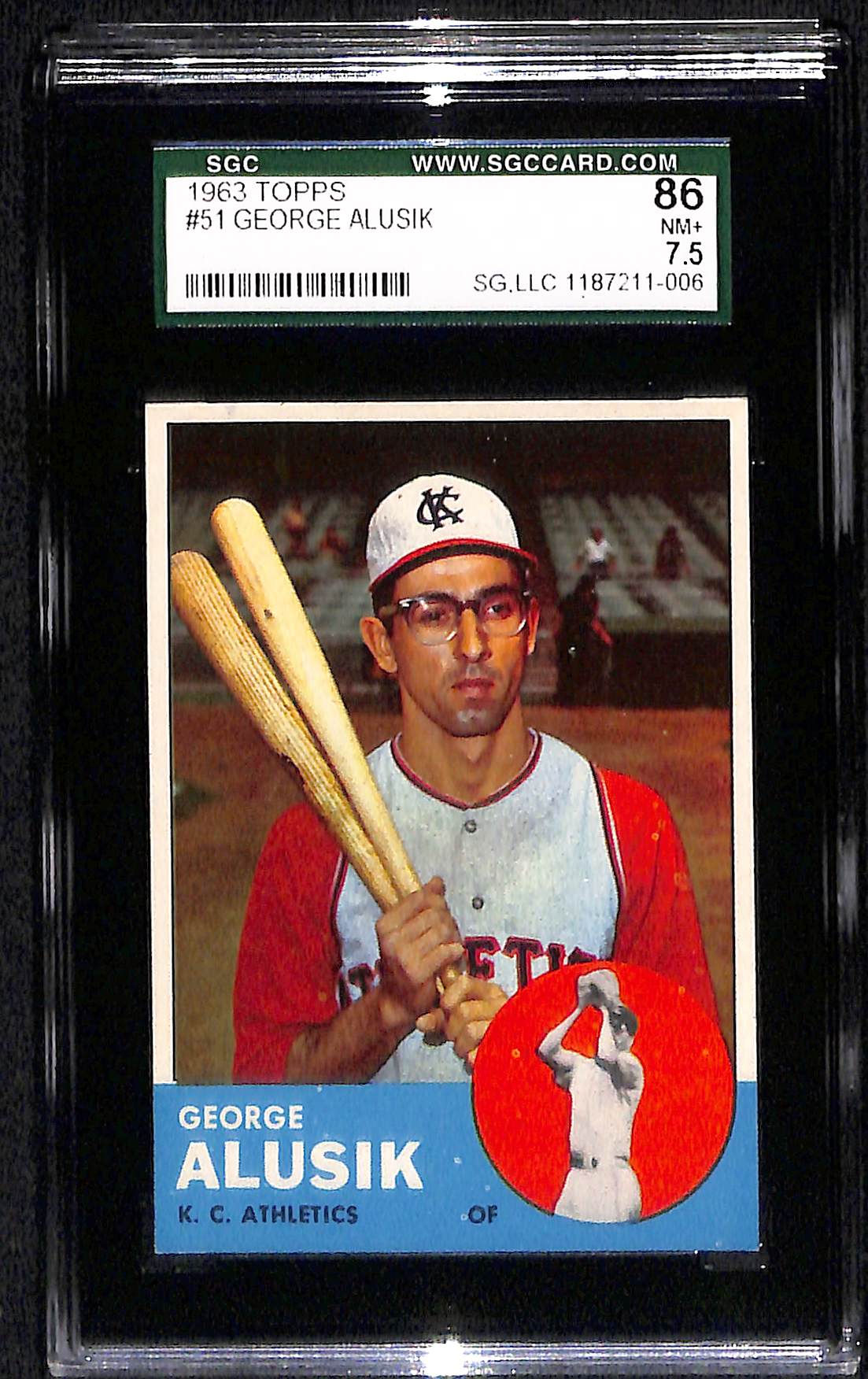 George Alusik 1963 Topps #51 SGC 7.5