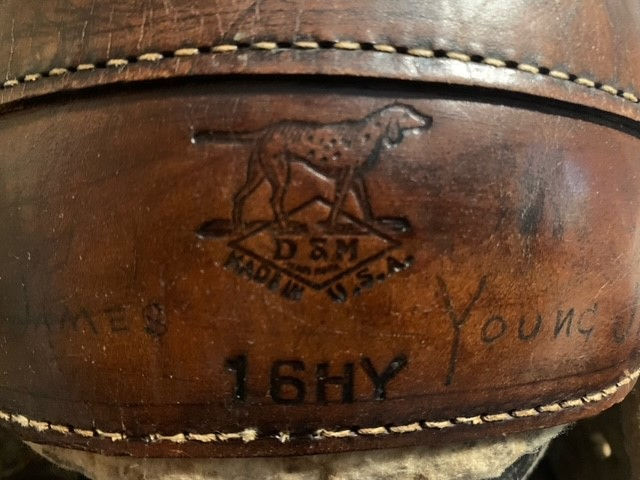 Thumbnail: 1920's Draper & Maynard Leather Football Helmet-Logo