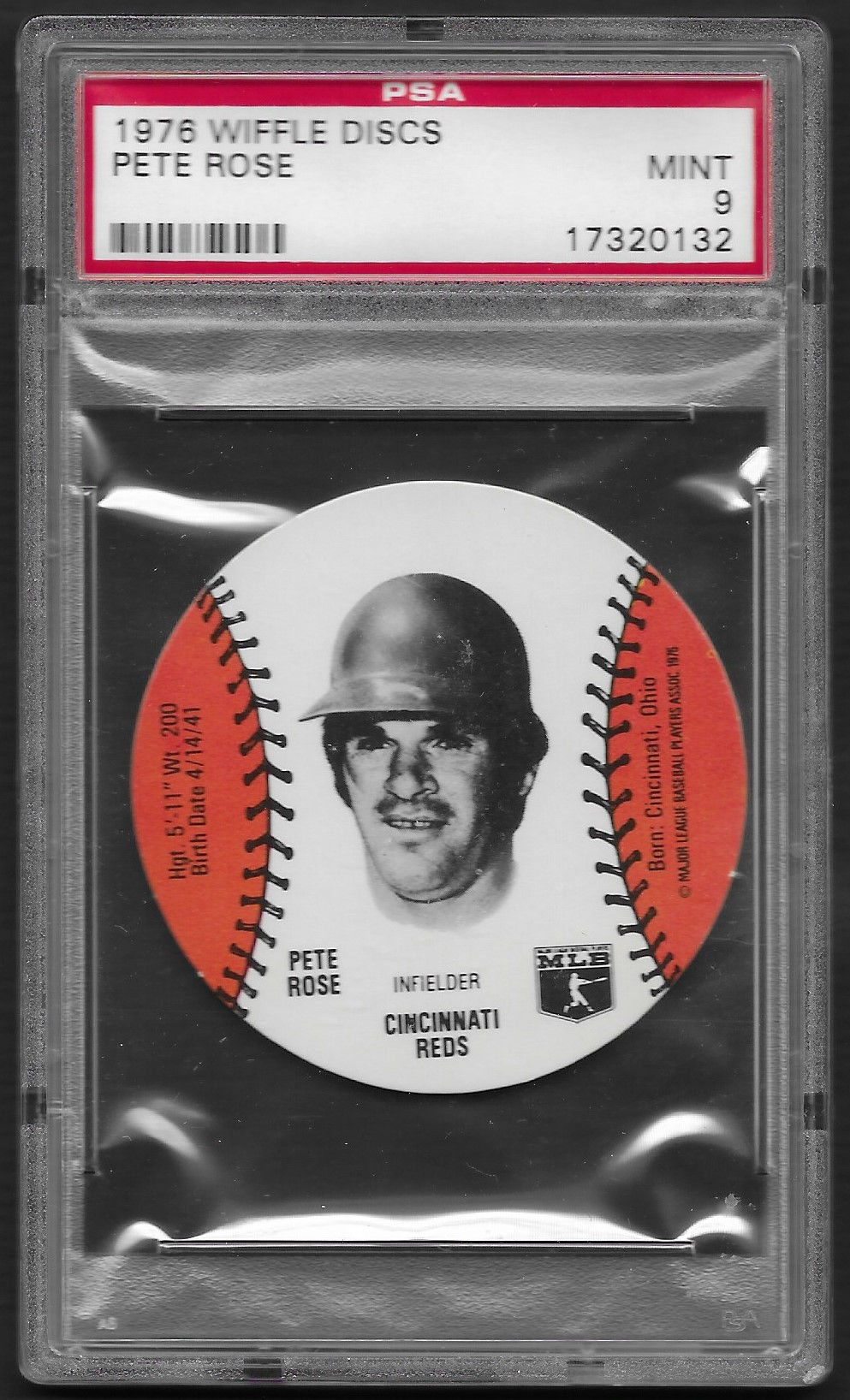 Pete Rose 1976-79 Wiffle Discs PSA 9