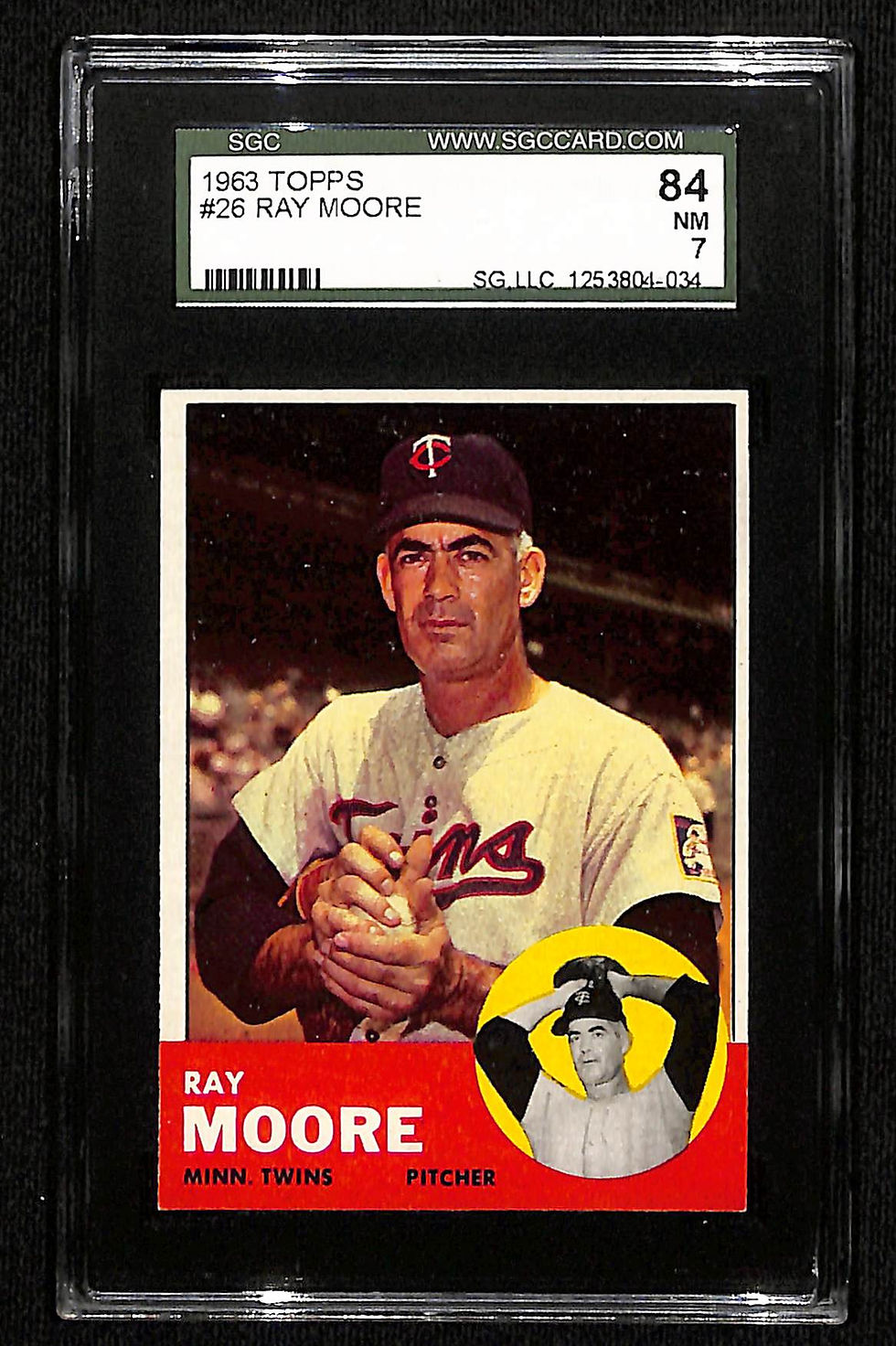 Ray Moore 1963 Topps #25 SGC 7