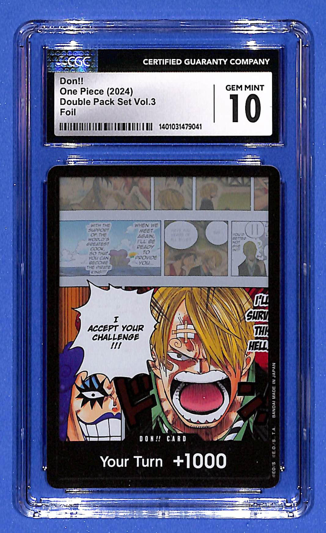 2024 One Piece Double Pack Volume 3 Sanji & Ivankov DON!! Foil DP03 CGC 10