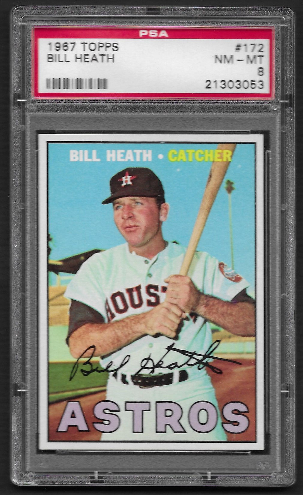 Bill Heath 1967 Topps #172 PSA 8