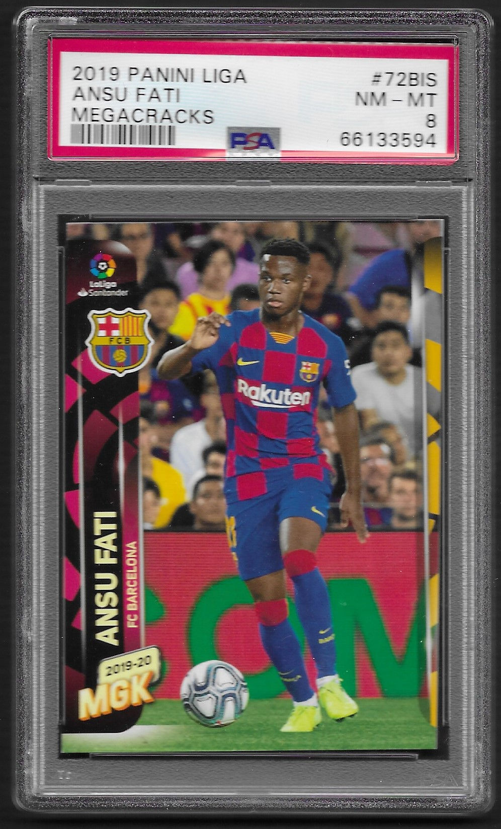 Ansu Fati 2019 Panini Liga Megacracks #72BIS PSA 8