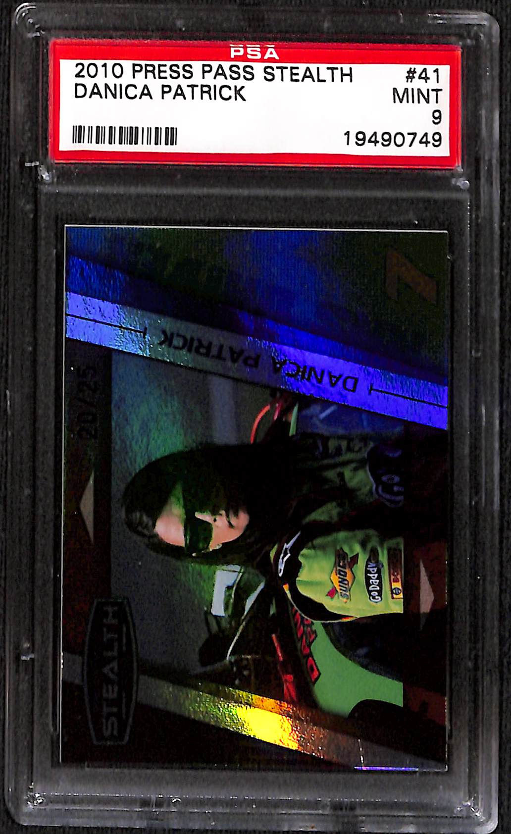 Danica Patrick 2010 Press Pass Stealth Purple 20/25 #41 PSA 9