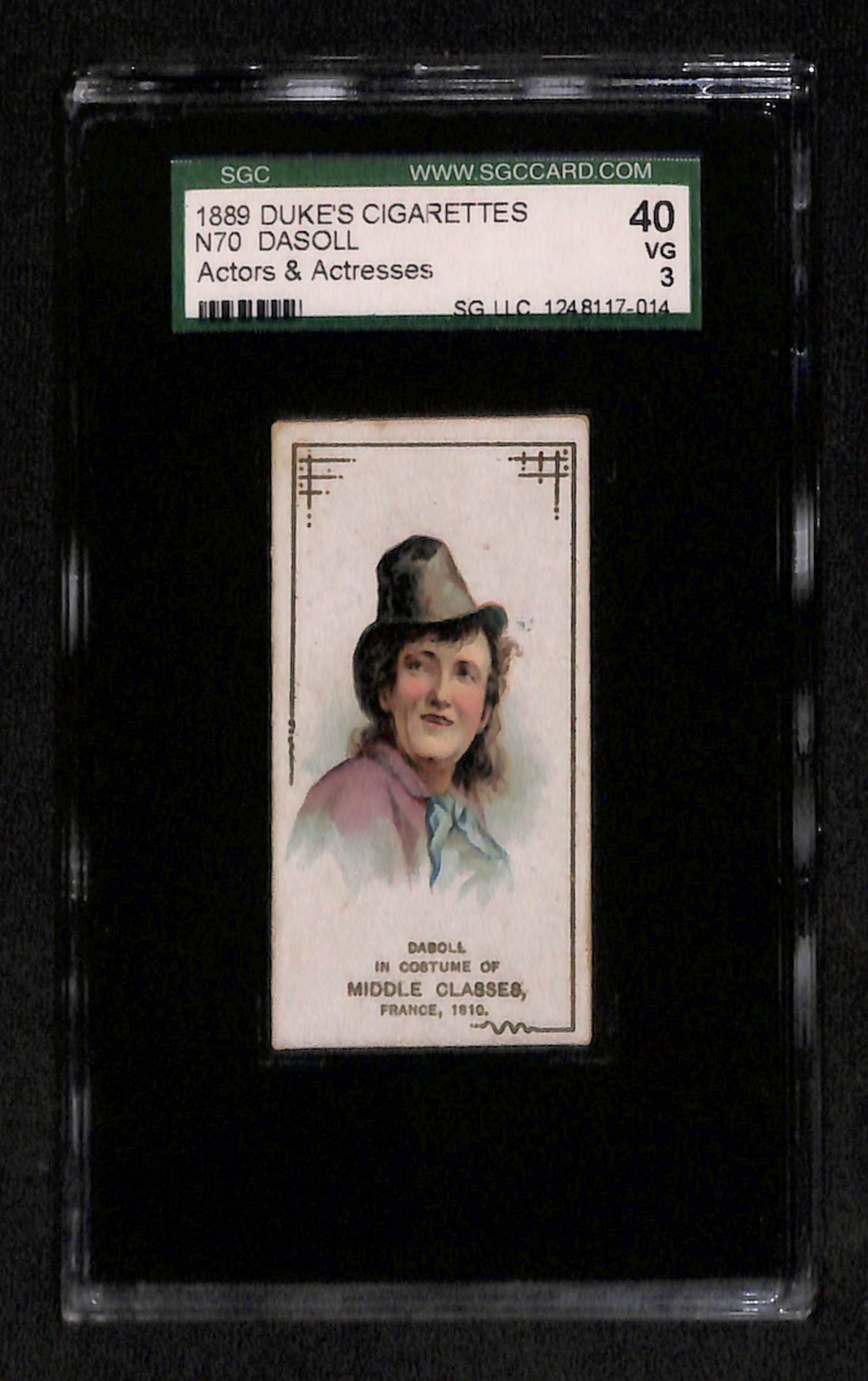 Dasoll 1889 Duke's Cigarettes Actors & Actresses N70 SGC 3