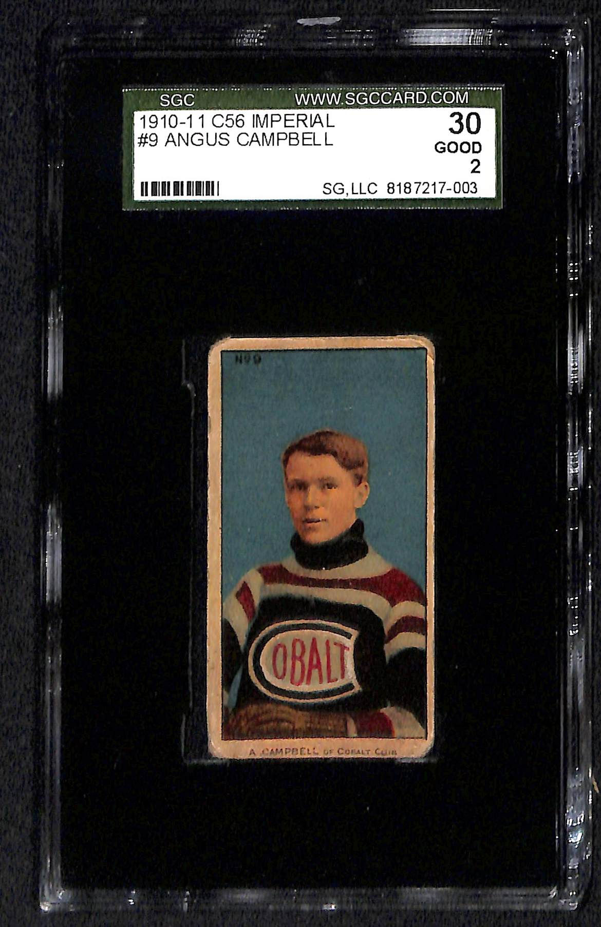 Angus Campbell 1910-11 C56 Imperial Hockey #9 SGC 2