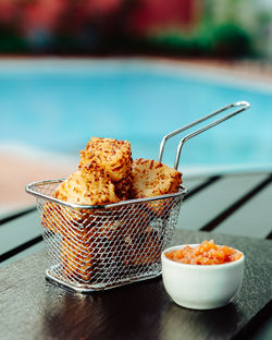 Petisco dadinho de tapioca