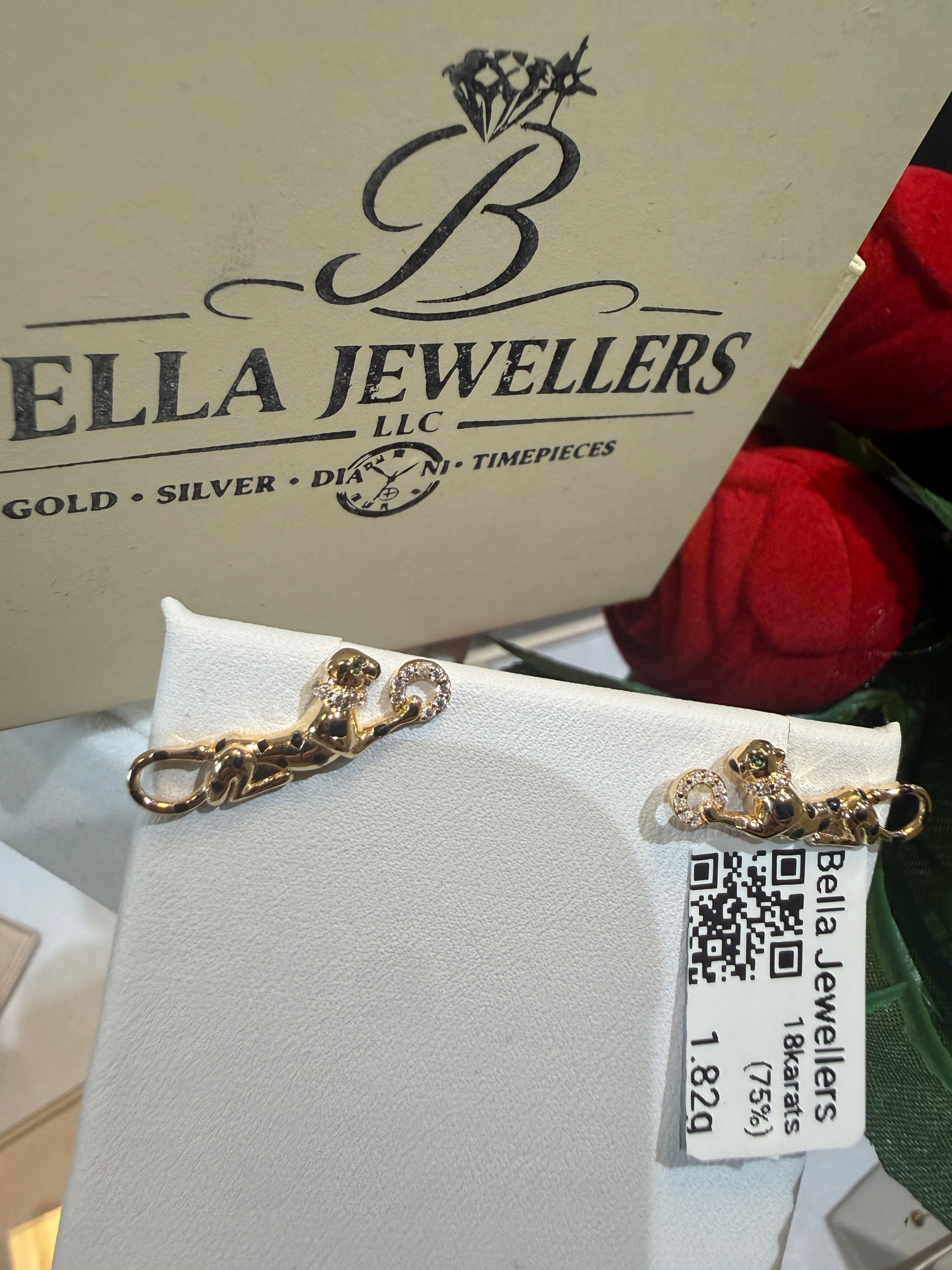 18k earrings 1.82g