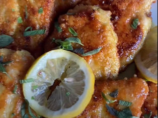 Parmesan Crusted Chicken with Lemon Butter Sauce