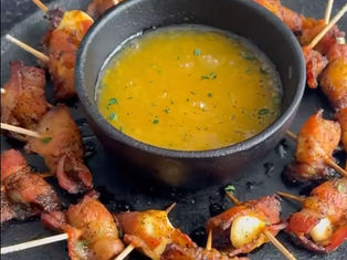 Keto Bacon Wrapped Garlic Bites