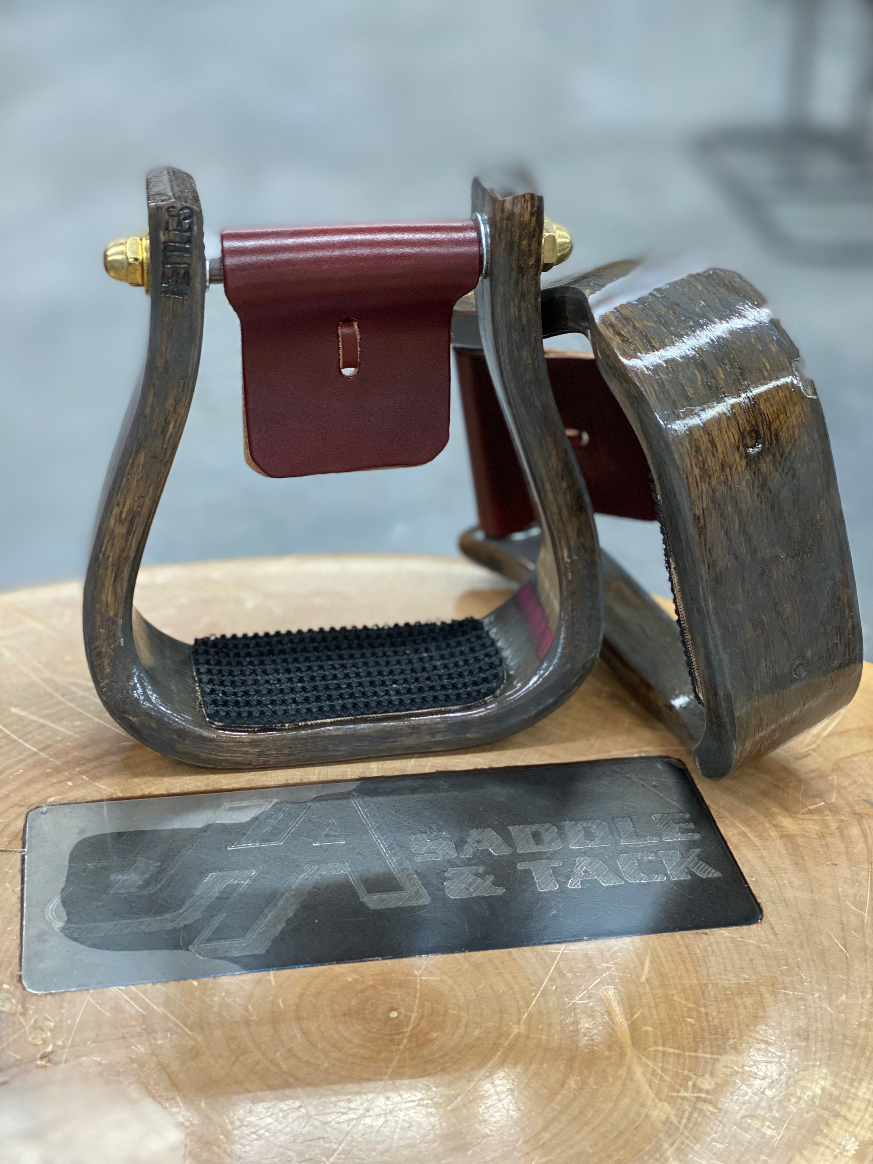 Nettles Stirrups -Designer 2" Gripper Barrel Racer - Grey