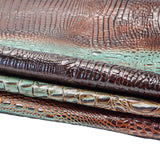 Thumbnail: JHA Saddle - 111 Inlaid Croc Seat Square Skirt Buck stitch w/ Pencil Roll 