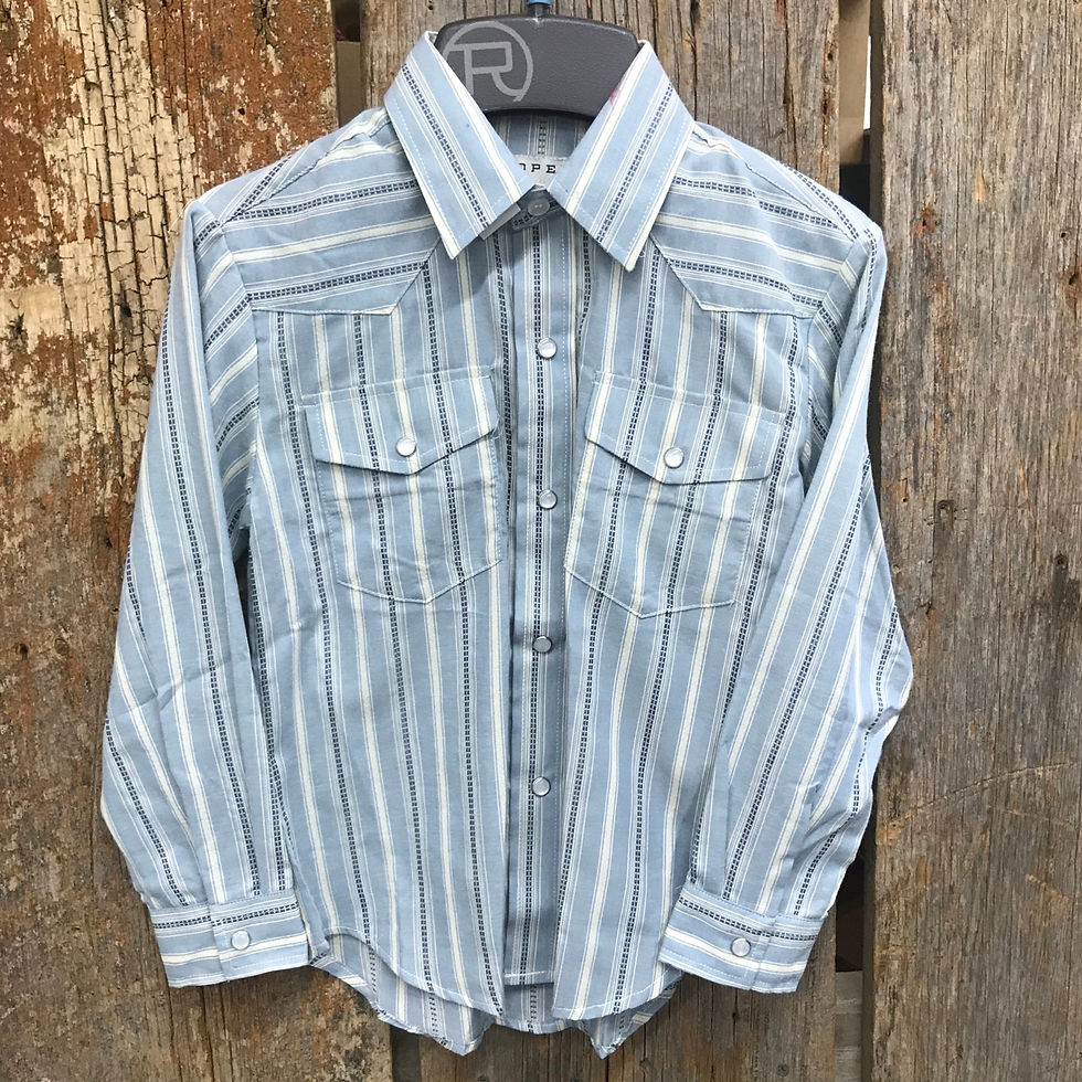 Boys Roper Button Up - stripped/blue/white