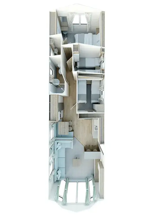 Miniatura: Willerby Brookwood 3 Quartos (44,59 m²) UK02