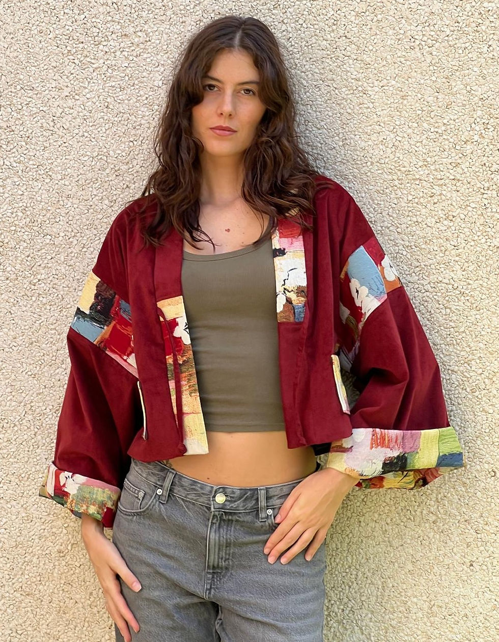 Veste Kimono courte ample Style Japonais