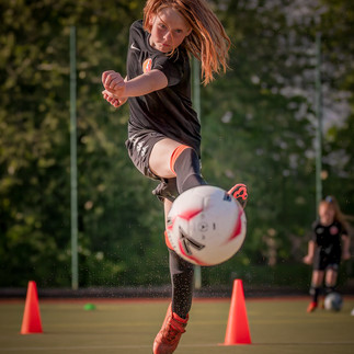 young footballer at Future Lioness PDC in Harrogate