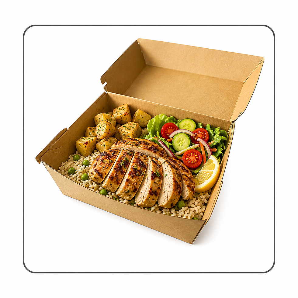Small Filled Kraft Food Box