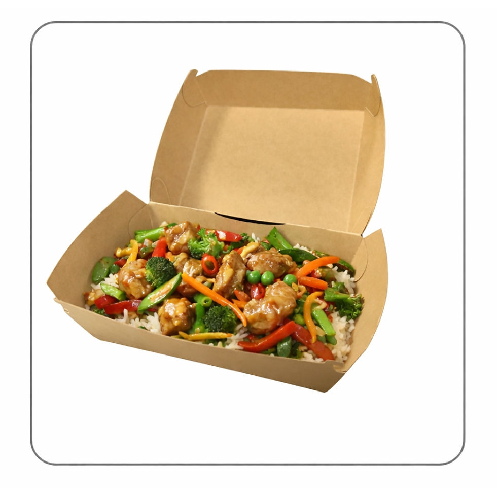 Kraft take away box with food