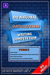 3RD NATIONAL ARTICLE / ESSAY WRITING COMPETITION