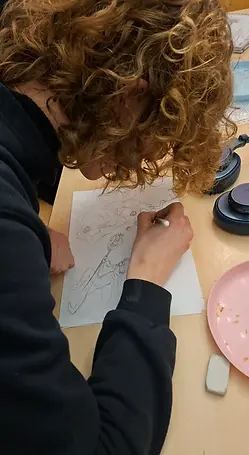 Voorbeeld deelnemer tekencursus - Kikajon