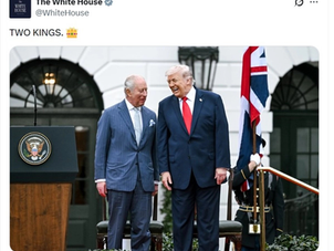 Publicación de la Casa Blanca llama “rey” a Trump ante Carlos III: Polémica por mensaje oficial