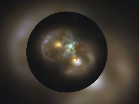 Descubren galaxia con forma de infinito