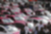 Taxistas protestan en el Ángel contra apps de transporte privado