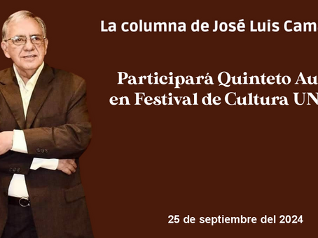 Participará Quinteto Auris en Festival de Cultura UNAM