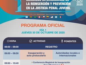 Reunirá Guanajuato a expertos de nueve países en Primer Congreso Internacional de la Reinserción y Prevención en la Justicia Penal Juvenil 