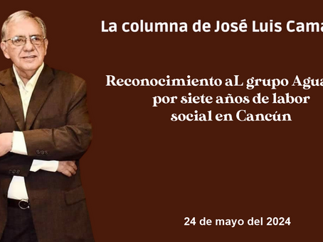 Reconocimiento aL grupo Aguakan por siete años de labor social en Cancún