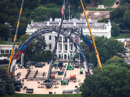 Construyen estadio temporal en la Casa Blanca para pelea de la UFC por el cumpleaños de Trump