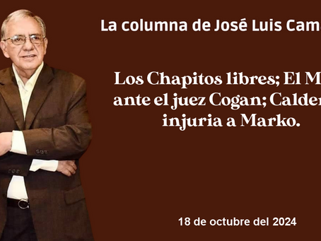 Los Chapitos libres; El Mayo ante el juez Cogan; Calderón injuria a Marko