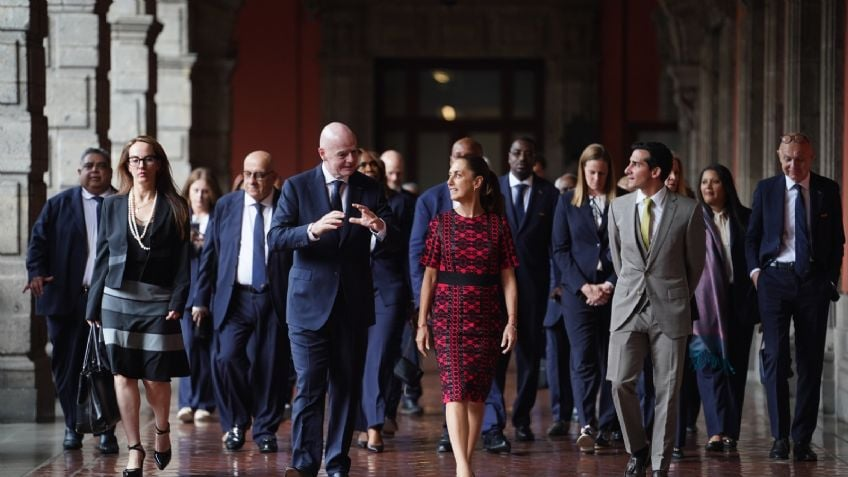 Sheinbaum recibe a Gianni Infantino en Palacio Nacional y México da el primer paso rumbo al Mundial 2026