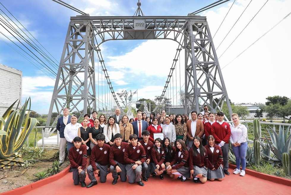PRESERVA MAURICIO ESTEFANÍA LA IDENTIDAD DE CORTAZAR: CONMEMORAN 104 AÑOS DEL PUENTE COLGANTE