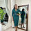 Thumbnail: 0010925 EMERALD GREEN BELTED DRESS