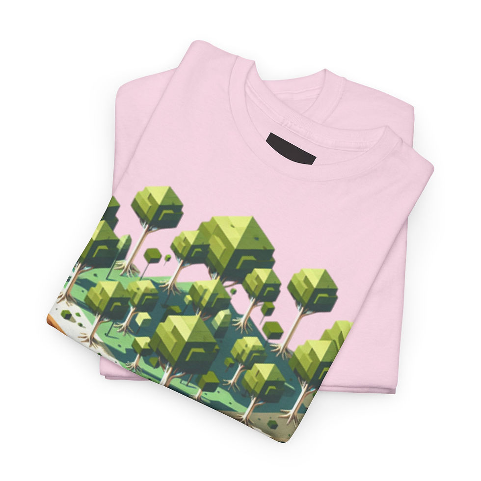 Thumbnail: Eco-Inspired Unisex Heavy Cotton Tee - Nature Graphic Design