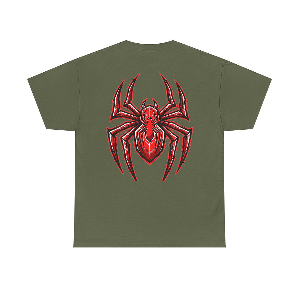 Thumbnail: Spider Graphic Tee — Red Spider Emblem Front & Back Spider-Man Inspired T‑Shirt