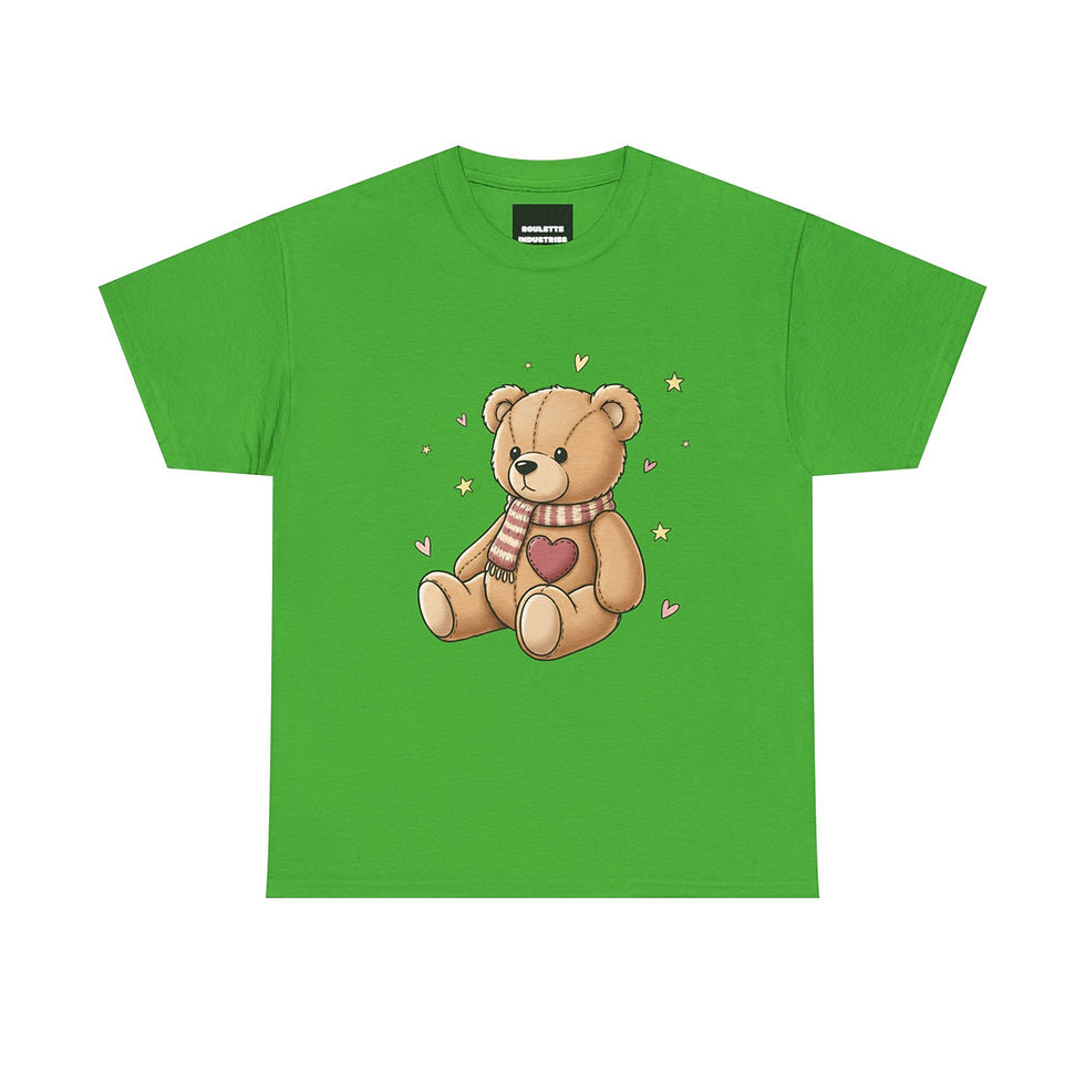 Thumbnail: Teddy Bear Tee — Cute Heart Plush Graphic T‑Shirt for Kids & Gift