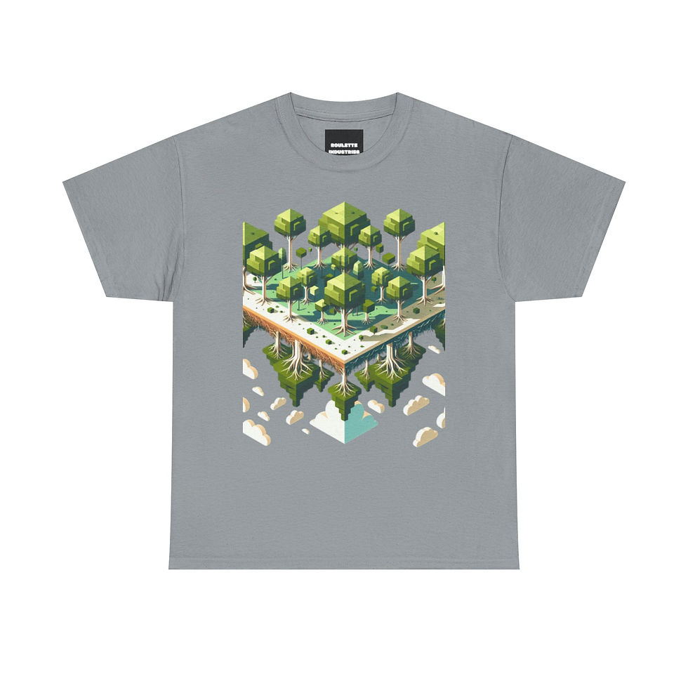 Thumbnail: Eco-Inspired Unisex Heavy Cotton Tee - Nature Graphic Design