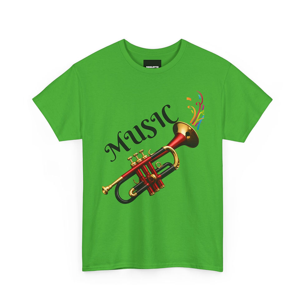 Thumbnail: Musical Vibes Unisex Heavy Cotton Tee - Perfect for Musicians, Music Festivals