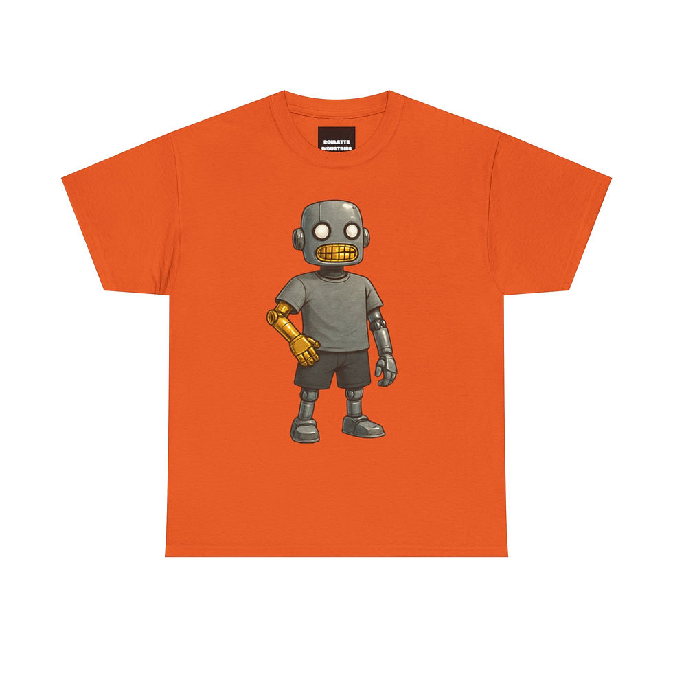 Thumbnail: Playful Robot Graphic Tee for Retro Enthusiasts, Unisex T-Shirt, Casual Wear