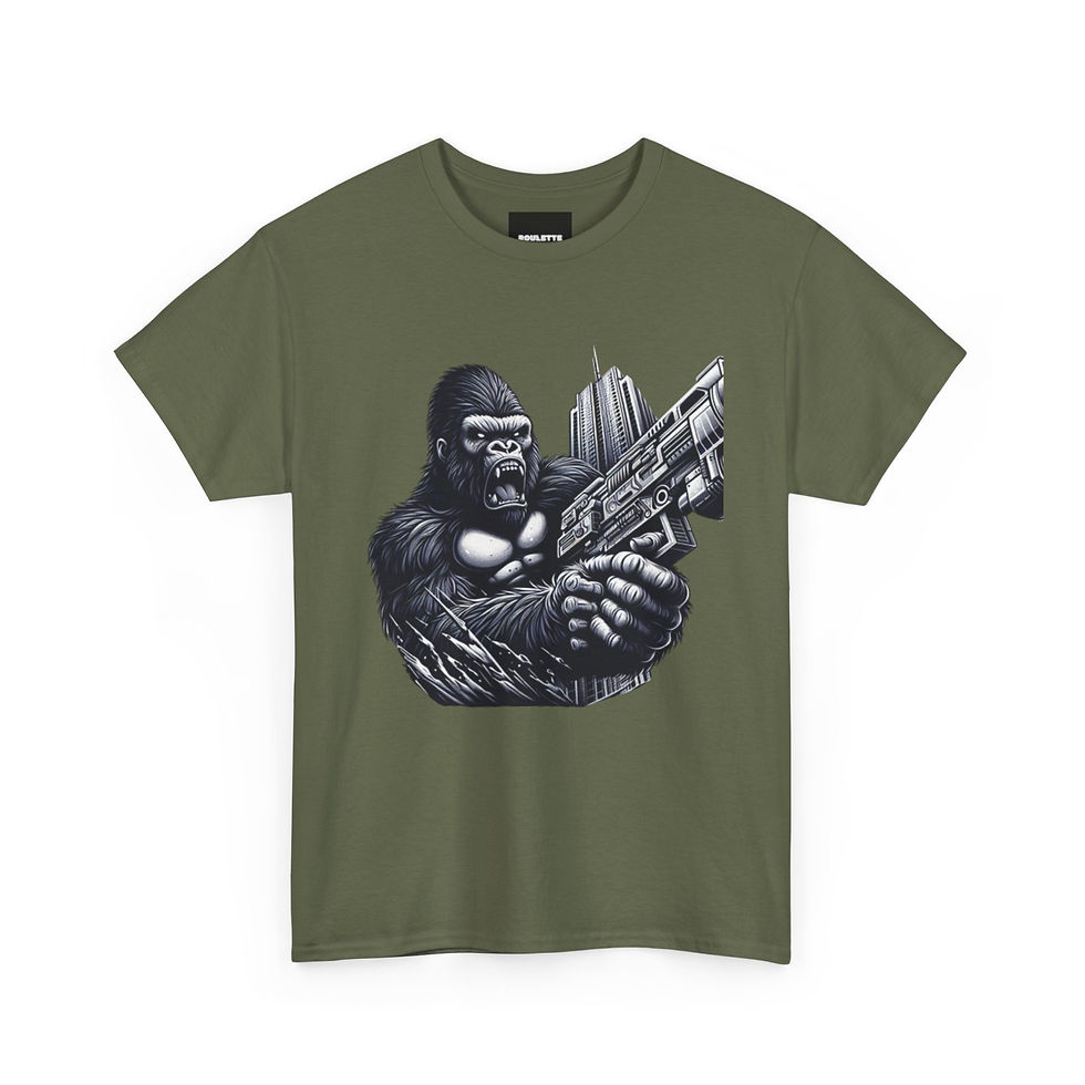 Thumbnail: Gorilla Graphic Unisex Heavy Cotton Tee - Urban Streetwear Apparel