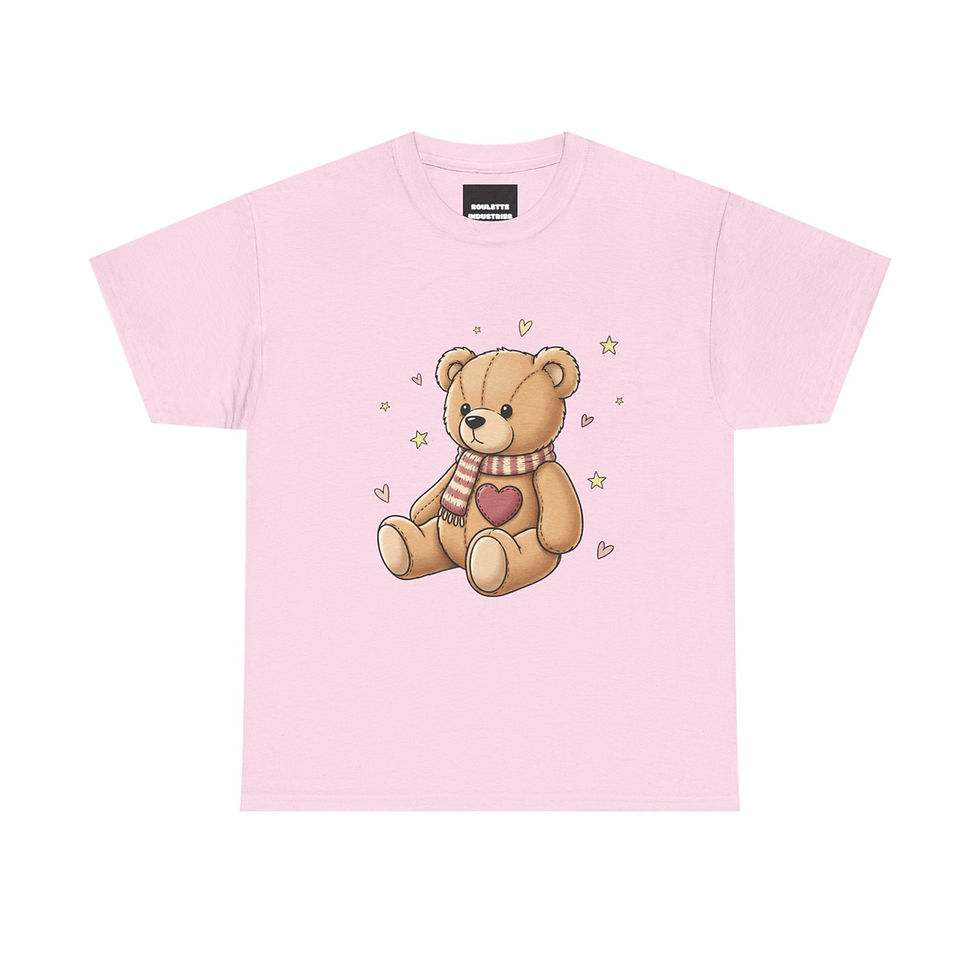 Thumbnail: Teddy Bear Tee — Cute Heart Plush Graphic T‑Shirt for Kids & Gift