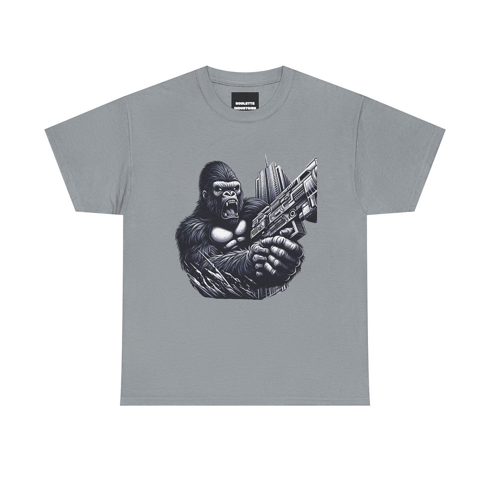 Thumbnail: Gorilla Graphic Unisex Heavy Cotton Tee - Urban Streetwear Apparel