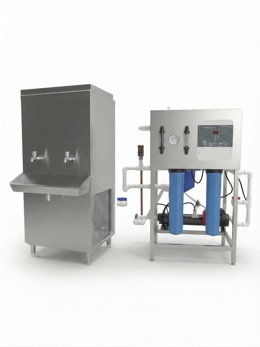 Waternotix 100 LPH Commercial RO Plant with 20L Stainless Steel Water Cooler