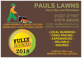 MAY 2018 : I am now fully booked for 2018 season. I am happy to come and give a quote if needed and