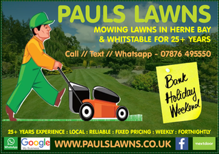 𝗠𝗔𝗬 𝟮𝟬𝟮𝟲 : 𝗕𝗮𝗻𝗸 𝗛𝗼𝗹𝗶𝗱𝗮𝘆 𝗪𝗲𝗲𝗸𝗲𝗻𝗱 : Back to mowing lawns from Tuesday 05th May. Enquiries are still welcome and will be replied to. Have a good weekend everyone!.