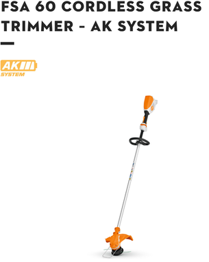 APRIL 2025 - First steps moving towards battery kit has gone well this week, using my new Stihl FSA60R battery strimmer. Battery run time is better than i had hoped. Blower will be next step,