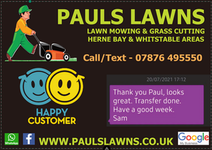 HAPPY CUSTOMER : July 2021 - Positive feedback received today