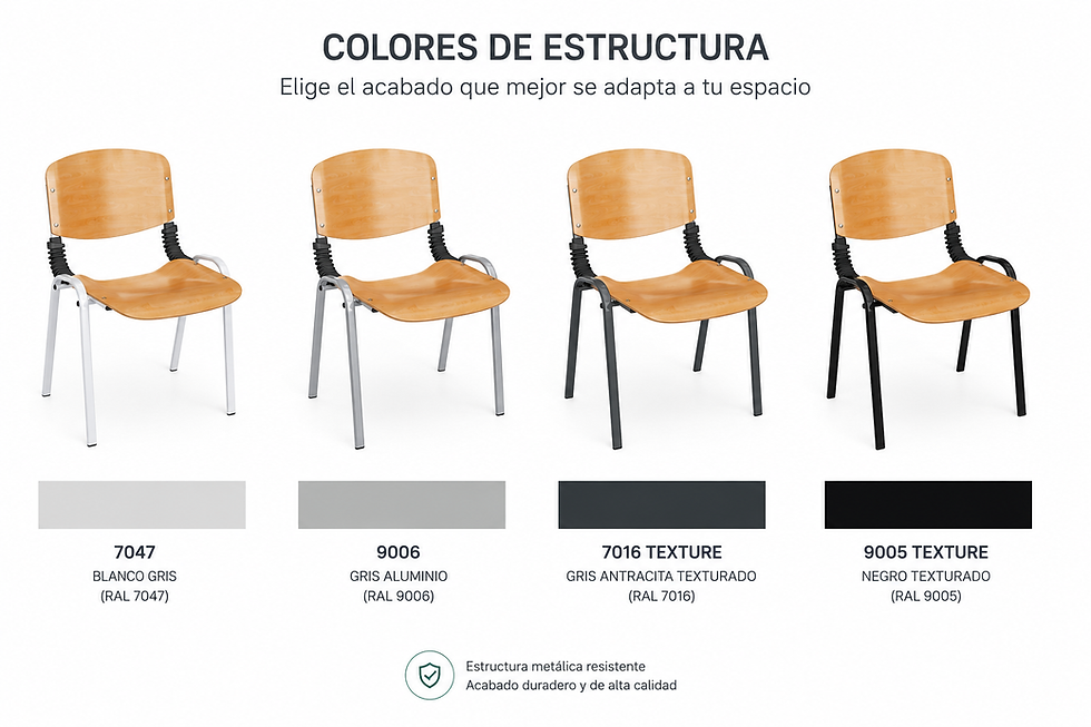 Thumbnail: Bancada Dogus Forma de 2 plazas con mesa central - colores de estructura